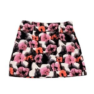 J.Crew watercolor floral mini stretch skirt
